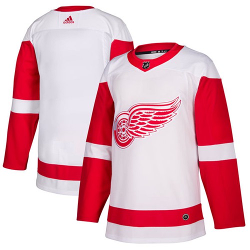 Adidas Red Wings Blank White Road Authentic Stitched NHL Jersey